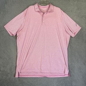Johnnie O Golf Polo Mens XXL Pink Striped‎ Lyndon Performance Finger Lakes NY